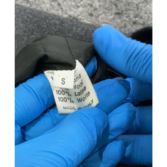 VTG Andrew Gn Paris Charcoal Grey Peacoat Wool Buttons Small - Picture 4 of 6